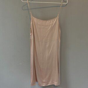NWT Pink Silk Slip Minidress